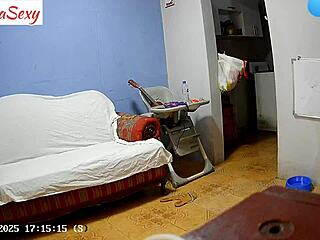 this latina milf with big ass in lingerie gets ready backstage for sex