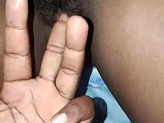 my wife shows her hairy wet pussy close up