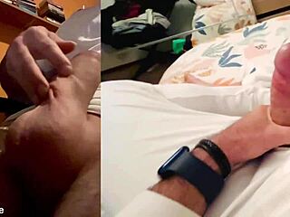 i stroke my 19 cm monster cock n cum from handjob