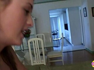 Bored brunette lesbian is seduced and fucked by her strapon wielding girl