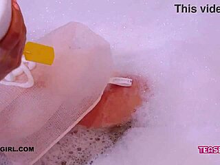 Super cute teen 18+ takes a sexy bath on sofa with uncle massage