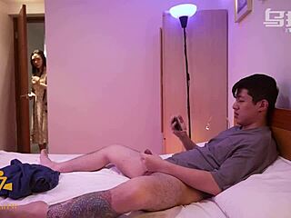 Asian Milf Teacher Catches Student Masturbating to Her Big Ass and Monster Cock Deepthroat