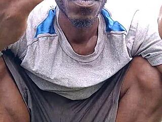 It's good to see this mature teacher working out at home.