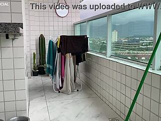 This Maid Has the Most Beautiful Ass I've Seen Teasing in Shorts!