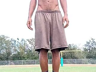 It's good to see this mature teacher working out at home.