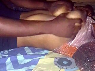 Massaging girlfriend's big boobs!