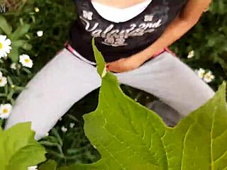 Spying on Neighbor Masturbating in Daisies, Girls Fly Orgasm