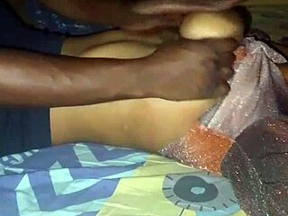 Massaging girlfriend's big boobs!