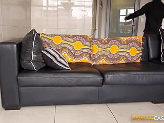 Big tits african girl sloppy sucks big cock to get booked! Oh yes!