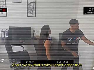 i convince the head of security to let me go by giving him a good fucking