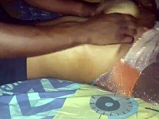 Massaging girlfriend's big boobs!