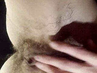 Teacher masturbates hairy wet pussy during break