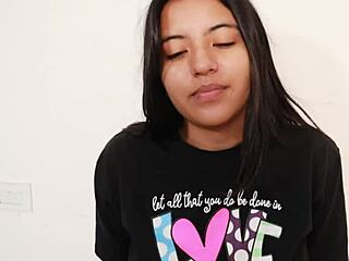 Unfaithful college girl fucks classmate