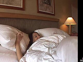 wake up with jana defi, stunning model with big tits.