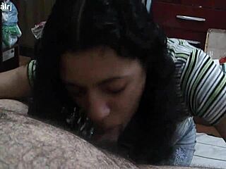 Jade sucks her friend while husband films and moans with the blowjob