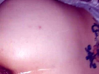 latina milf takes wet bareback back shots in her big ass