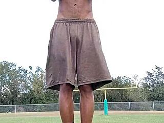 It's good to see this mature teacher working out at home.