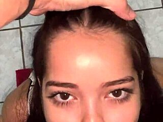 i suck wellington prado's veiny cock deepthroat, leaving it sloppy before he fucks me