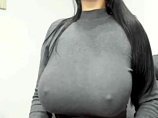 i'm the webcam girl with huge saggy tits stripping and masturbating for you