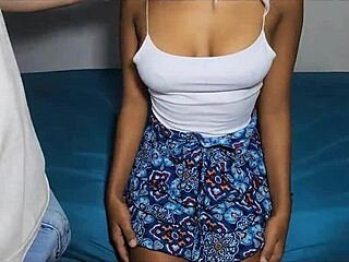 I'm a horny Latina alone at home with sexy stepsisters showing off their open asses