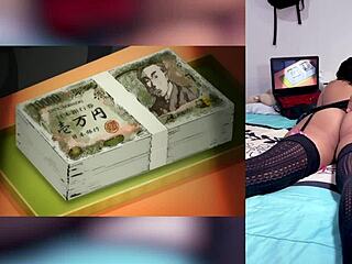 reacting to hentai blowjobs with cum on big tits, my stepbrother shows my fat ass