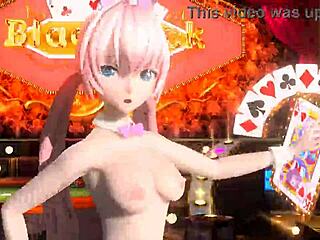 Megurine Luka in blackjack project diva nude mod bunny costume.