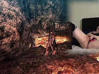 Sexy Bimbo In Pigtails And Stockings Plays Bayonetta Episode 5 With Intense Lovense Action!