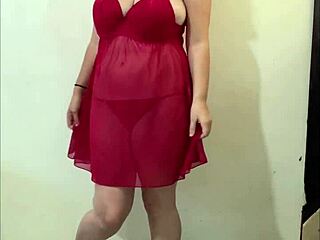 Nerdy Wife Strips for Boyfriend