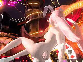 Megurine Luka in blackjack project diva nude mod bunny costume.