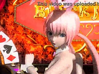 Megurine Luka in blackjack project diva nude mod bunny costume.