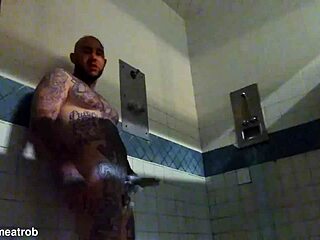 In prison, who wants a handjob from this big cock?