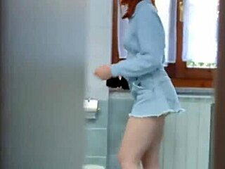 Stepbrother Spies in Bathroom, Then Bangs Me? Italian Dialogues!