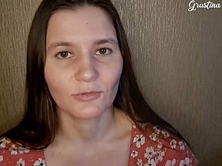 Russian girlfriend sucks big cock in ASMR