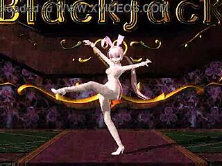Megurine Luka in blackjack project diva nude mod bunny costume.