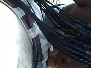 interracial public blowjob and fucking in doggystyle outdoors