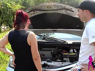 Mary Redqueen Gets Ass Fucked on the Road