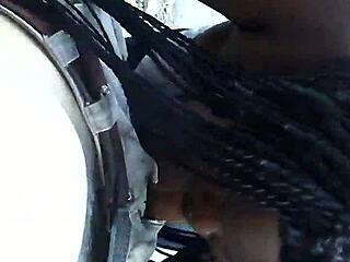 interracial public blowjob and fucking in doggystyle outdoors