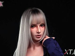 Hannah, blonde slut police officer, naked body at work