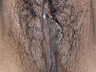 Wifey plays with vibrator in doggystyle while husband watches her juicy pussy