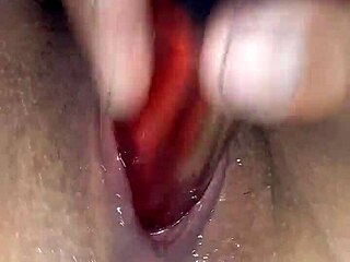 My neighbor is so hot, she squirts with big clit toys 😏