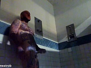 In prison, who wants a handjob from this big cock?