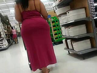 phat booty in pink dress candid
