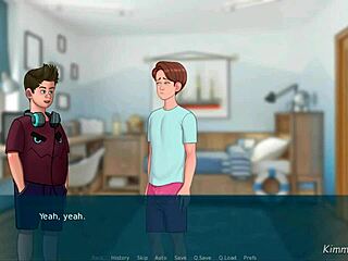 Best friend's mom interacts under the dinner table.