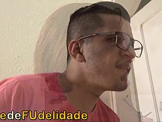 Latina teen caught masturbating, gets blowjob and ass fucking