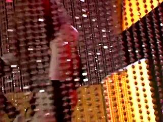 Vintage striptease with hot blonde and kinky brunette having lesbian sex