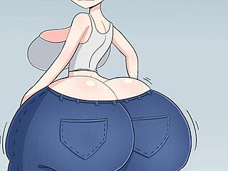 Why does kaya fart in her jeans? Check her big ass!
