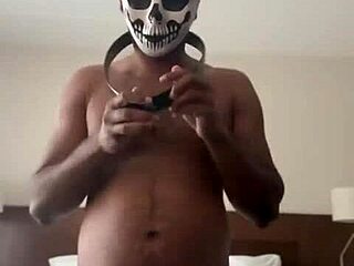 Oh wow, spanking that young desi in fishnets on bed 😍