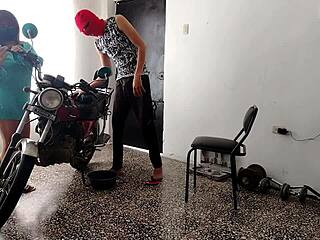 Innocent Neighbor Surprises With Curvy Lingerie Domination!