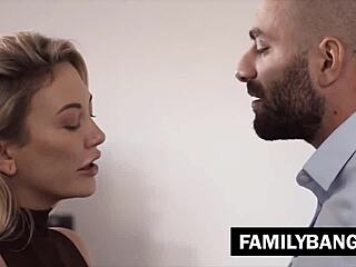 Business man hires sister-in-law for intense office fuck.