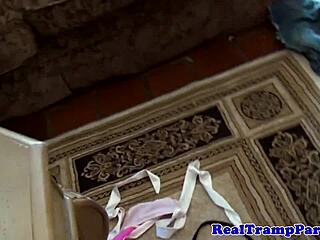 I joined these amateur teen 18+s in a wild threeway at the party